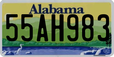 AL license plate 55AH983