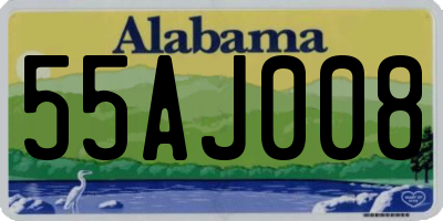 AL license plate 55AJ008