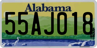AL license plate 55AJ018