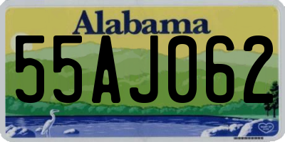 AL license plate 55AJ062