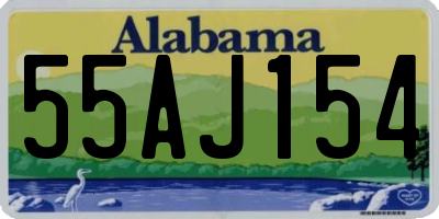 AL license plate 55AJ154