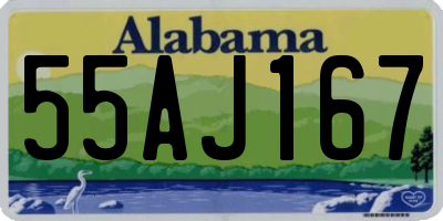 AL license plate 55AJ167
