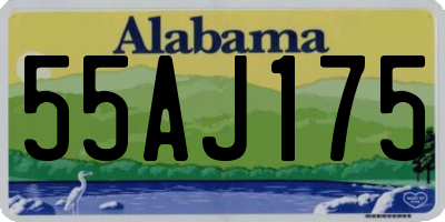AL license plate 55AJ175