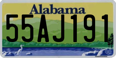 AL license plate 55AJ191