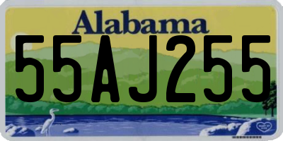 AL license plate 55AJ255