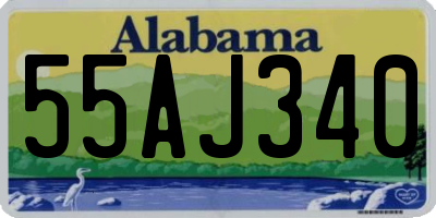 AL license plate 55AJ340