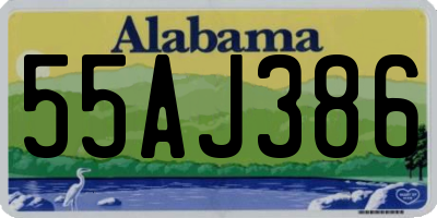 AL license plate 55AJ386