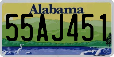 AL license plate 55AJ451