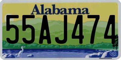 AL license plate 55AJ474