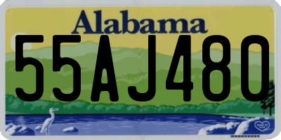 AL license plate 55AJ480