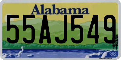 AL license plate 55AJ549