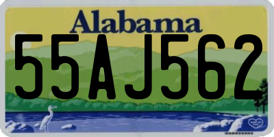 AL license plate 55AJ562