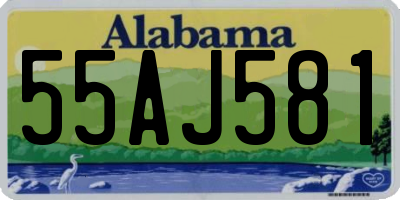 AL license plate 55AJ581