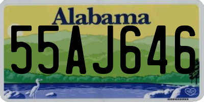 AL license plate 55AJ646