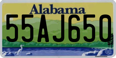 AL license plate 55AJ650