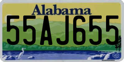 AL license plate 55AJ655
