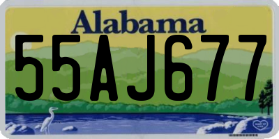 AL license plate 55AJ677