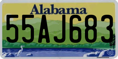 AL license plate 55AJ683