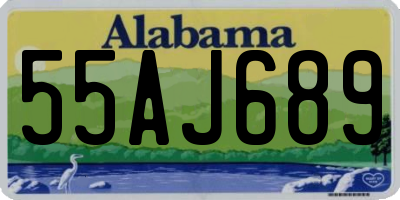 AL license plate 55AJ689