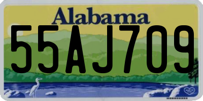 AL license plate 55AJ709