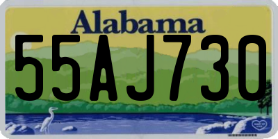 AL license plate 55AJ730