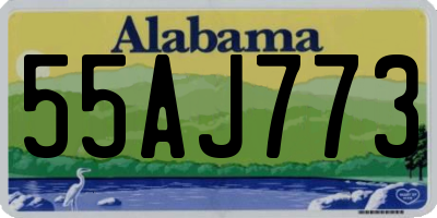 AL license plate 55AJ773