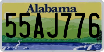 AL license plate 55AJ776