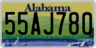 AL license plate 55AJ780