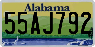 AL license plate 55AJ792