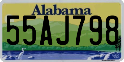 AL license plate 55AJ798