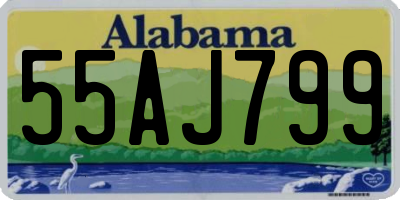 AL license plate 55AJ799