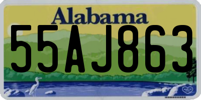 AL license plate 55AJ863