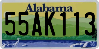 AL license plate 55AK113