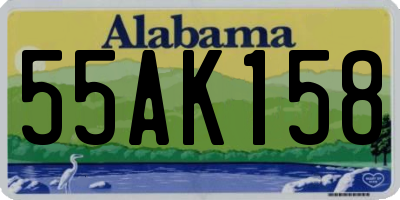 AL license plate 55AK158