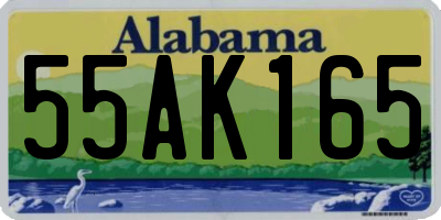 AL license plate 55AK165