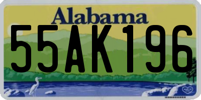AL license plate 55AK196