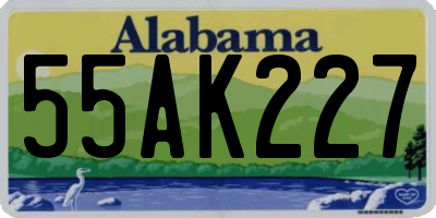 AL license plate 55AK227