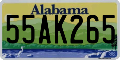 AL license plate 55AK265