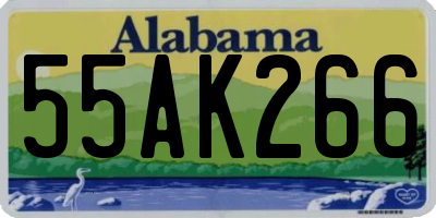AL license plate 55AK266