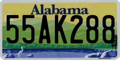 AL license plate 55AK288