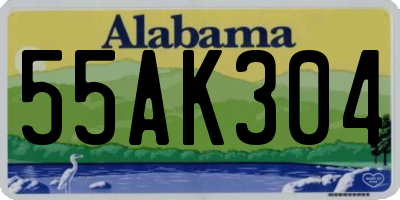 AL license plate 55AK304