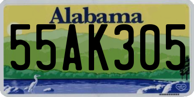 AL license plate 55AK305