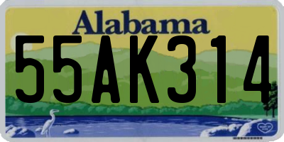 AL license plate 55AK314