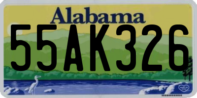 AL license plate 55AK326