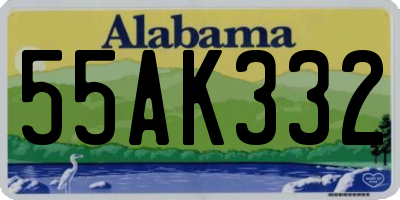 AL license plate 55AK332
