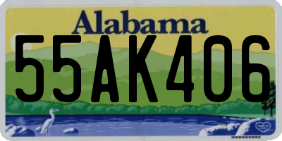 AL license plate 55AK406