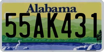 AL license plate 55AK431