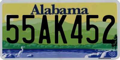 AL license plate 55AK452