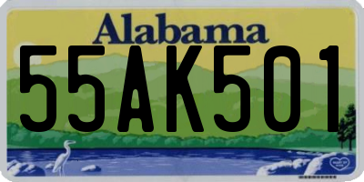 AL license plate 55AK501