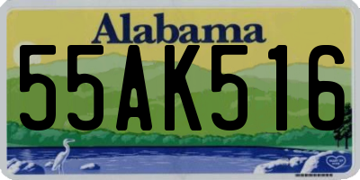 AL license plate 55AK516